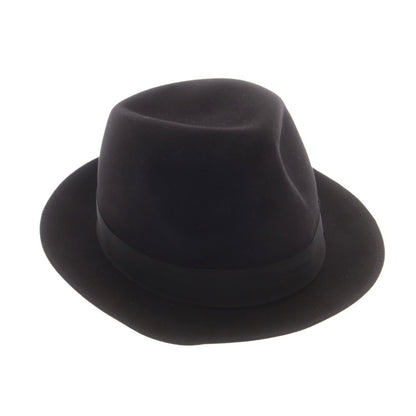 【中古】ボルサリーノ Borsalino ラビット 中折れ ハット ブラックxブラック【 58 】【 状態ランクB 】【 メンズ 】