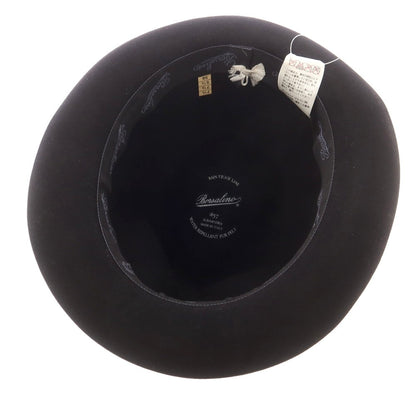 【中古】ボルサリーノ Borsalino ラビット 中折れ ハット ブラックxブラック【 58 】【 状態ランクB 】【 メンズ 】