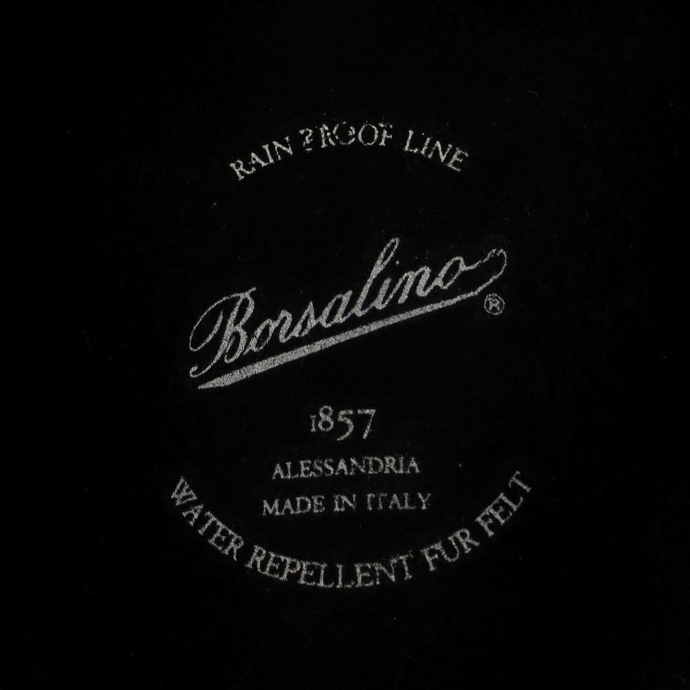 【中古】ボルサリーノ Borsalino ラビット 中折れ ハット ブラックxブラック【 サイズ58 】【 状態ランクB 】【 メンズ 】 [CPD]