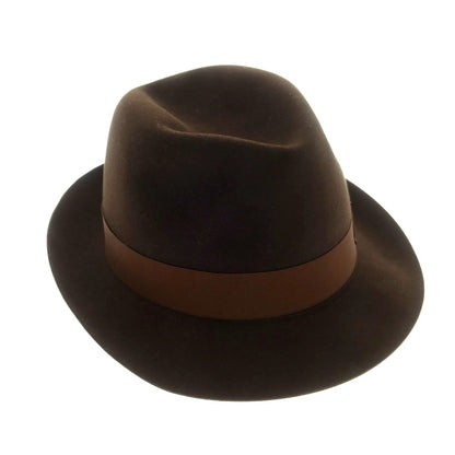 【中古】ボルサリーノ Borsalino ラビット 中折れ ハット ブラウン【 57 】【 状態ランクB 】【 メンズ 】