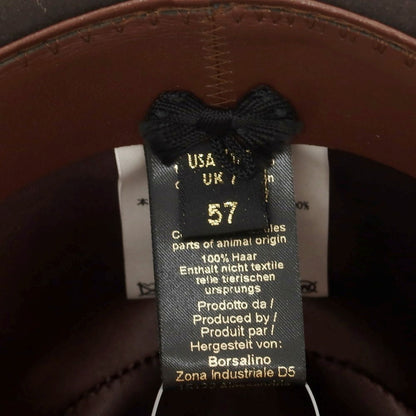 【中古】ボルサリーノ Borsalino ラビット 中折れ ハット ブラウン【 57 】【 状態ランクB 】【 メンズ 】