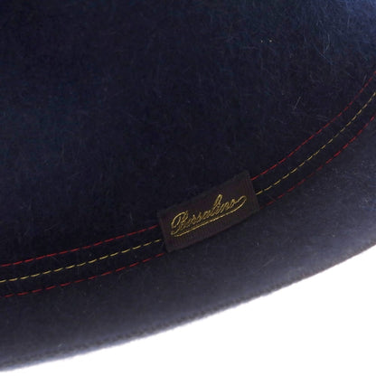 【中古】ボルサリーノ Borsalino ファーフェルト 中折れ ハット ネイビー【 57 】【 状態ランクB 】【 メンズ 】