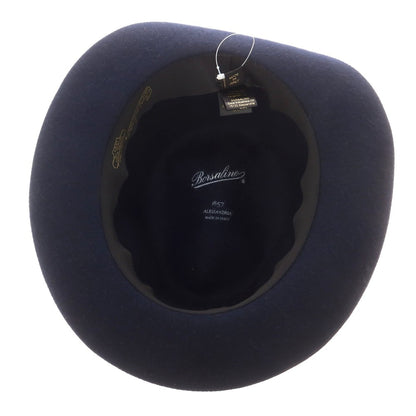 【中古】ボルサリーノ Borsalino ファーフェルト 中折れ ハット ネイビー【 57 】【 状態ランクB 】【 メンズ 】