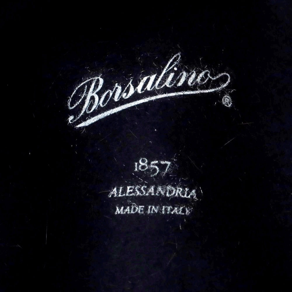 【中古】ボルサリーノ Borsalino ファーフェルト 中折れ ハット ネイビー【 サイズ57 】【 状態ランクB 】【 メンズ 】 [CPD]