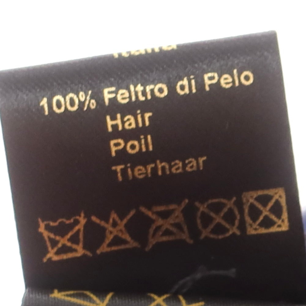 【中古】ボルサリーノ Borsalino ファーフェルト 中折れ ハット ネイビー【 サイズ57 】【 状態ランクB 】【 メンズ 】 [CPD]