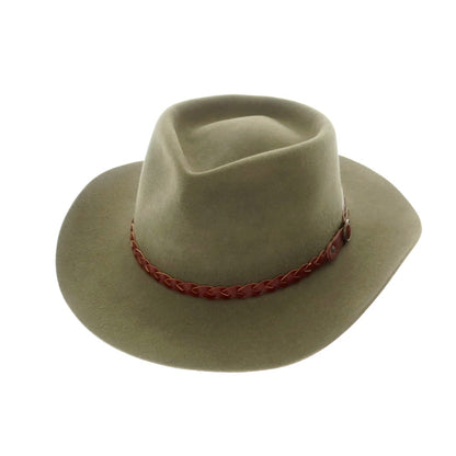 【中古】アクーブラ AKUBRA フェルト ウエスタン ハット オリーブ【 58 】【 状態ランクB 】【 メンズ 】