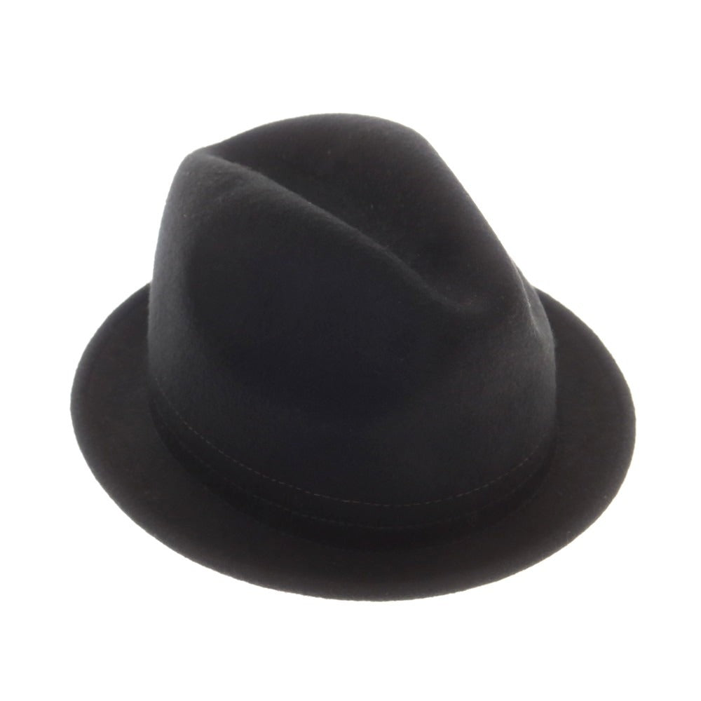【中古】ジョルジオアルマーニ GIORGIO ARMANI ウール 中折れ ハット ブラック【 58 】【 状態ランクB 】【 メンズ 】