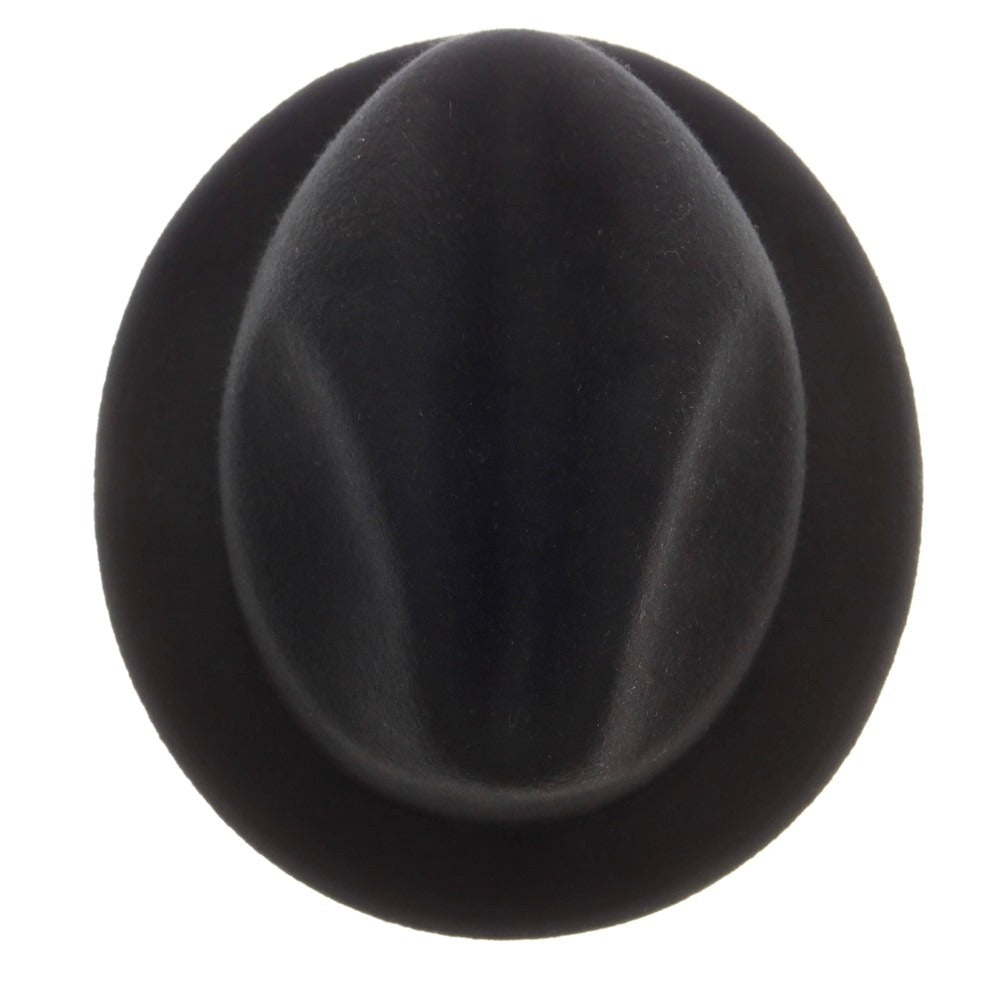 【中古】ジョルジオアルマーニ GIORGIO ARMANI ウール 中折れ ハット ブラック【 58 】【 状態ランクB 】【 メンズ 】