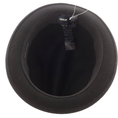 【中古】ジョルジオアルマーニ GIORGIO ARMANI ウール 中折れ ハット ブラック【 58 】【 状態ランクB 】【 メンズ 】