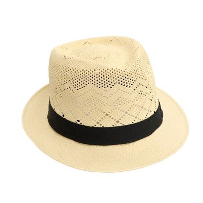 【中古】トーキョーハット Tokio hat 中折れ パナマハット 帽子 ライトベージュxブラック【サイズLL（59.5cm）】【 状態ランクB 】【 メンズ 】