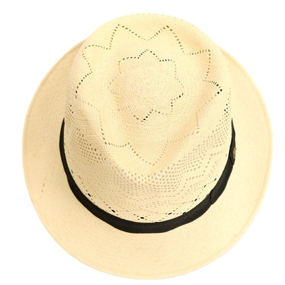 【中古】トーキョーハット Tokio hat 中折れ パナマハット 帽子 ライトベージュxブラック【サイズLL（59.5cm）】【 状態ランクB 】【 メンズ 】