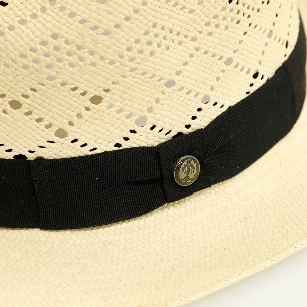 【中古】トーキョーハット Tokio hat 中折れ パナマハット 帽子 ライトベージュxブラック【サイズLL（59.5cm）】【 状態ランクB 】【 メンズ 】