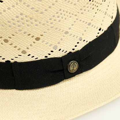 【中古】トーキョーハット Tokio hat 中折れ パナマハット 帽子 ライトベージュxブラック【サイズLL（59.5cm）】【 状態ランクB 】【 メンズ 】