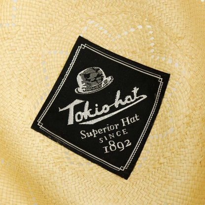 【中古】トーキョーハット Tokio hat 中折れ パナマハット 帽子 ライトベージュxブラック【サイズLL（59.5cm）】【 状態ランクB 】【 メンズ 】