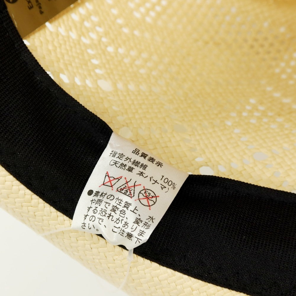 【中古】トーキョーハット Tokio hat 中折れ パナマハット 帽子 ライトベージュxブラック【サイズLL（59.5cm）】【 状態ランクB 】【 メンズ 】