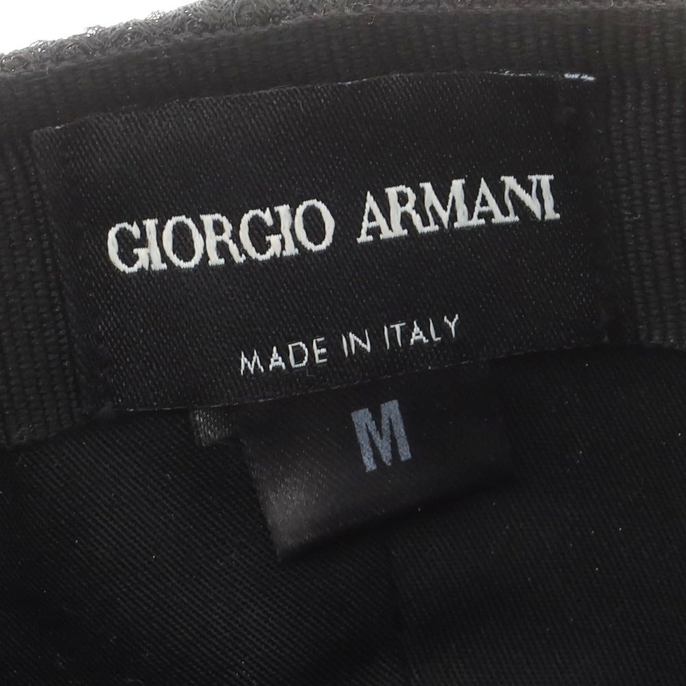 【中古】ジョルジオアルマーニ GIORGIO ARMANI レザー メッシュ BBキャップ ブラック【 M 】【 状態ランクB 】【 メンズ 】