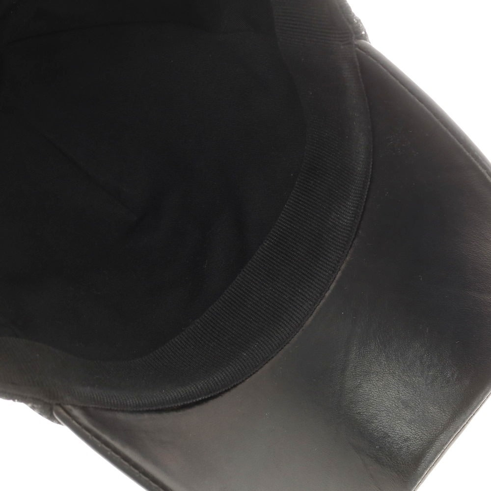 【中古】ジョルジオアルマーニ GIORGIO ARMANI レザー メッシュ BBキャップ ブラック【 M 】【 状態ランクB 】【 メンズ 】