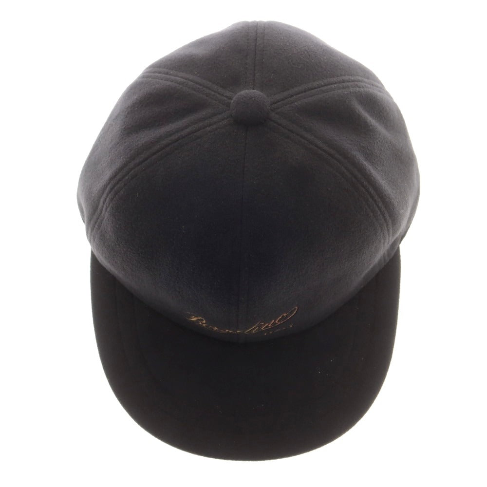 【中古】ボルサリーノ Borsalino ポリエステル BBキャップ ブラック【 L　58cm 】【 状態ランクB 】【 メンズ 】