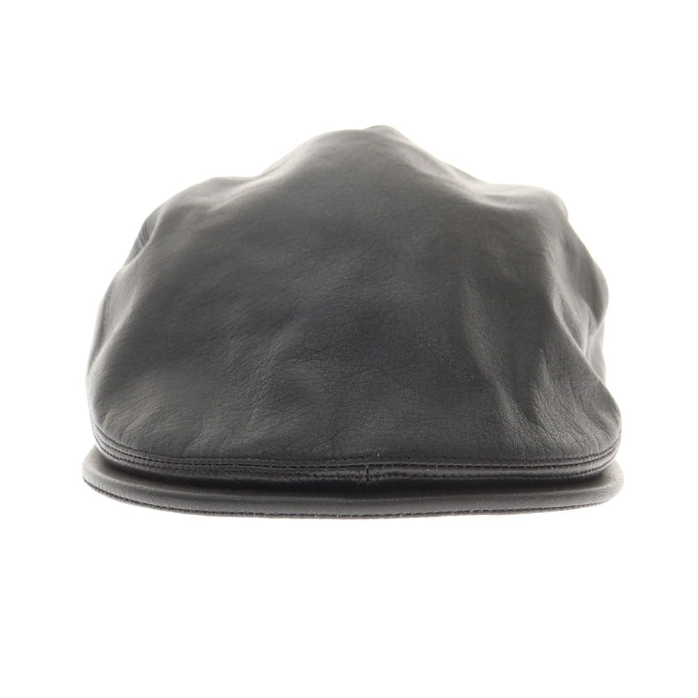 【中古】トーキョーハット Tokio hat レザー ハンチング キャップ 帽子 ブラック【 M 56.5cm 】【 状態ランクB 】【 メンズ 】