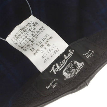 【中古】トーキョーハット Tokio hat レザー ハンチング キャップ 帽子 ブラック【 M 56.5cm 】【 状態ランクB 】【 メンズ 】