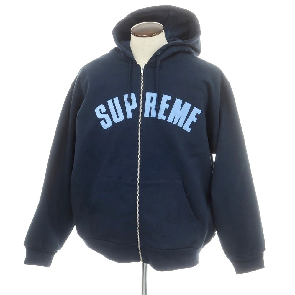 【中古】シュプリーム Supreme 2025年秋冬 Arc Thermal Lined Zip Up Hooded Sweatshirt スウェット パーカー ネイビー【 XL 】【 状態ランクB 】【 メンズ 】