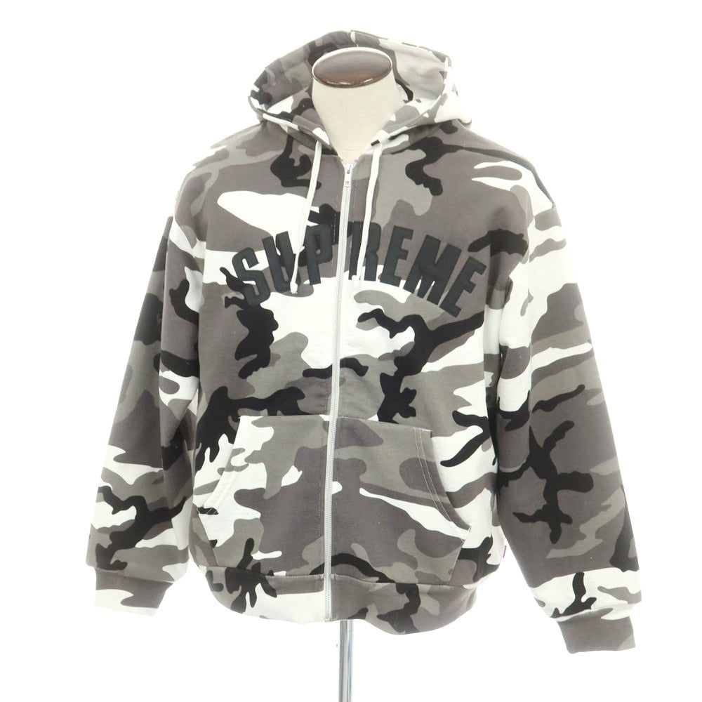 【中古】シュプリーム Supreme 2025年秋冬 Arc Thermal Lined Zip Up Hooded Sweatshirt スウェット パーカー グレーxホワイト【 L 】【 状態ランクB 】【 メンズ 】