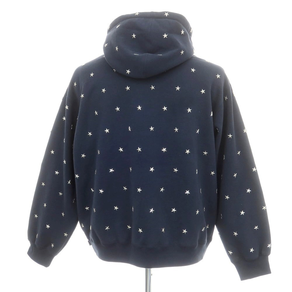 【中古】シュプリーム Supreme 2025年秋冬 Stars Studded Hooded Sweatshirt スウェット パーカー ネイビー【 L 】【 状態ランクA 】【 メンズ 】