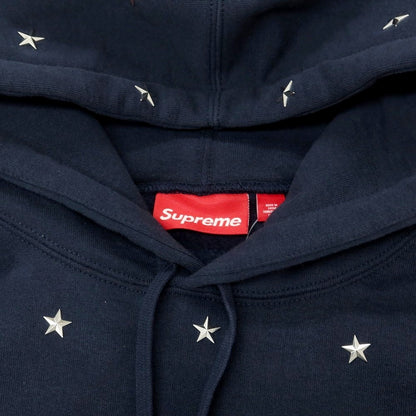 【中古】シュプリーム Supreme 2025年秋冬 Stars Studded Hooded Sweatshirt スウェット パーカー ネイビー【 L 】【 状態ランクA 】【 メンズ 】