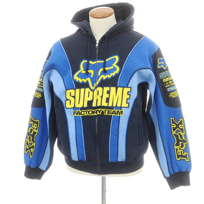【中古】シュプリーム Supreme × Fox Racing 2025年秋冬 Zip Up Hooded スウェット パーカー ネイビー【 M 】【 状態ランクA 】【 メンズ 】