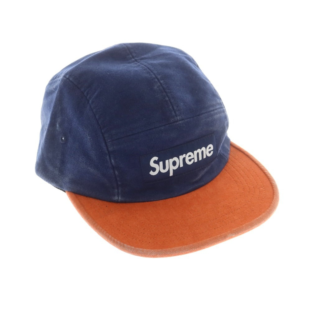 【中古】シュプリーム Supreme 2025年秋冬 2-Tone Moleskin Camp Cap キャンプキャップ ネイビーxブラウン【 ONE SIZE（58cm） 】【 状態ランクB 】【 メンズ 】