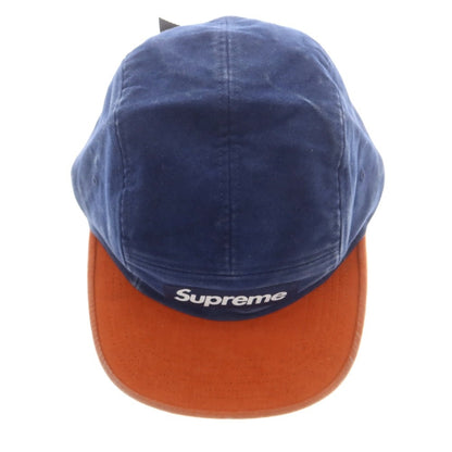 【中古】シュプリーム Supreme 2025年秋冬 2-Tone Moleskin Camp Cap キャンプキャップ ネイビーxブラウン【 ONE SIZE（58cm） 】【 状態ランクB 】【 メンズ 】