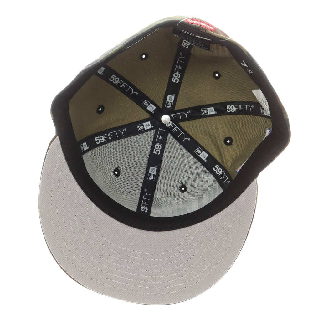 【中古】シュプリーム Supreme 2025年秋冬 Swarovski S Logo New Era カモフラージュ柄 キャップ グリーンxブラウン【 サイズ7 3/8 】【 状態ランクA 】【 メンズ 】 [BPD]
