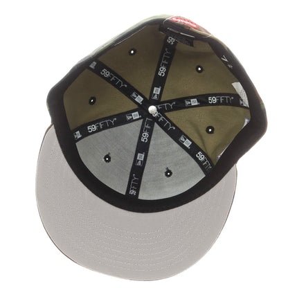 【中古】シュプリーム Supreme 2025年秋冬 Swarovski S Logo New Era カモフラージュ柄 キャップ グリーンxブラウン【 7 3/8 】【 状態ランクA 】【 メンズ 】