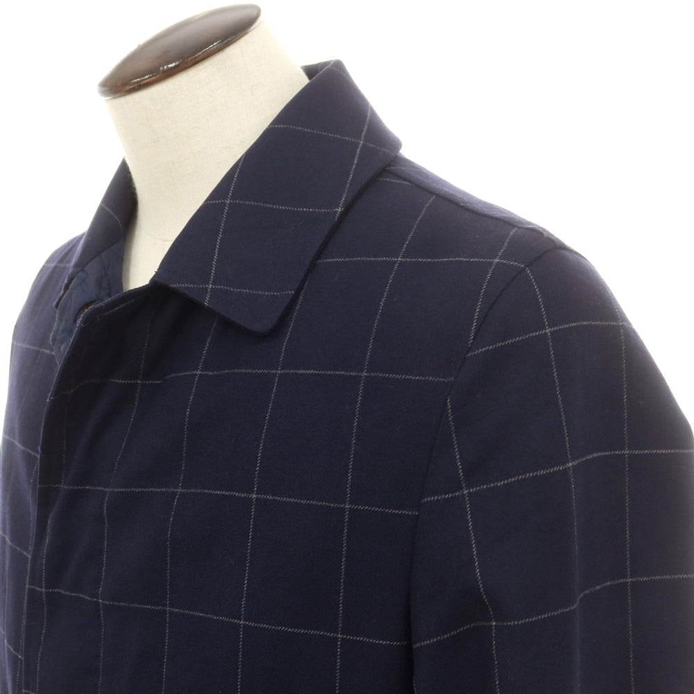 【中古】マッキントッシュフィロソフィー MACKINTOSH PHILOSOPHY ウール 中綿 リバーシブル ステンカラーコート ネイビー【 40 】【 状態ランクC 】【 メンズ 】