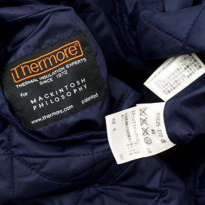 【中古】マッキントッシュフィロソフィー MACKINTOSH PHILOSOPHY ウール 中綿 リバーシブル ステンカラーコート ネイビー【 40 】【 状態ランクC 】【 メンズ 】