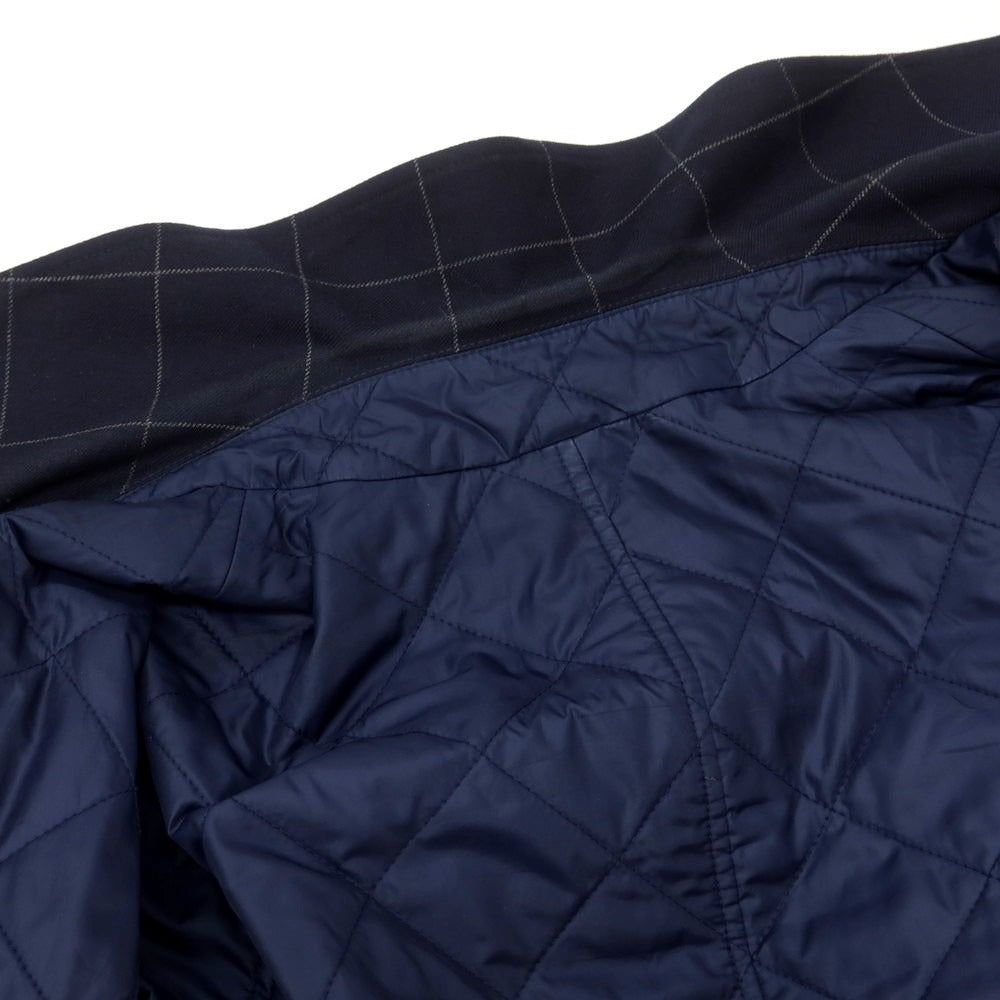 【中古】マッキントッシュフィロソフィー MACKINTOSH PHILOSOPHY ウール 中綿 リバーシブル ステンカラーコート ネイビー【 40 】【 状態ランクC 】【 メンズ 】