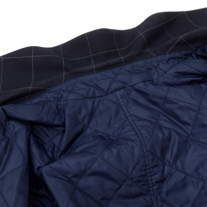 【中古】マッキントッシュフィロソフィー MACKINTOSH PHILOSOPHY ウール 中綿 リバーシブル ステンカラーコート ネイビー【 40 】【 状態ランクC 】【 メンズ 】