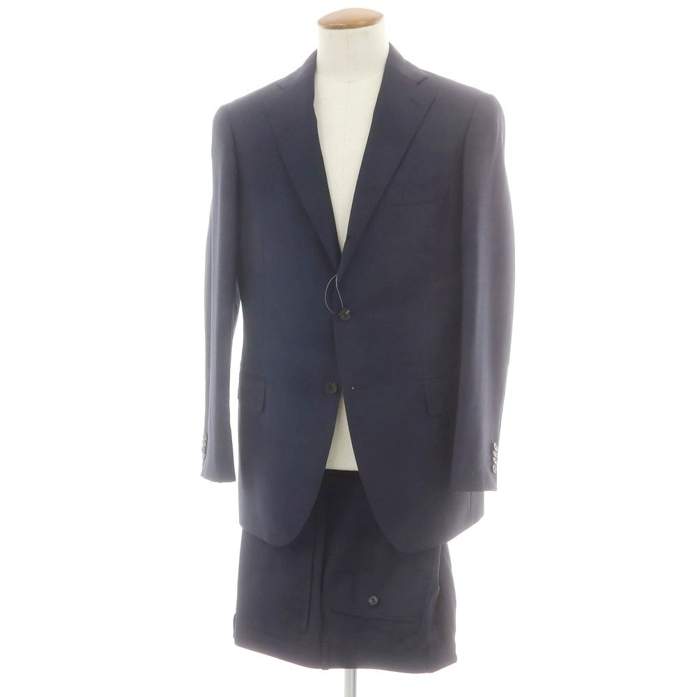 【中古】スーツカンパニー THE SUIT COMPANY SUPER110‘S ウール 3つボタンスーツ ネイビー【サイズ175cm-4Drop（M位）】【 状態ランクC 】【 メンズ 】[CPD]