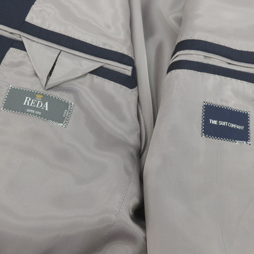 【中古】スーツカンパニー THE SUIT COMPANY SUPER110‘S ウール 3つボタンスーツ ネイビー【サイズ175cm-4Drop（M位）】【 状態ランクC 】【 メンズ 】[CPD]