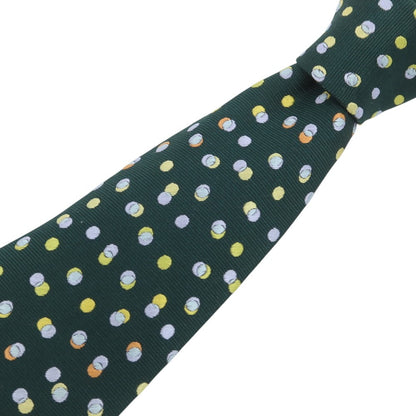 【中古】ギンザタヤ GINZA TAYA シルク 小紋柄ネクタイ ダークグリーン【 状態ランクB 】【 メンズ 】