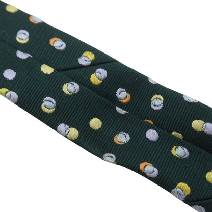 【中古】ギンザタヤ GINZA TAYA シルク 小紋柄ネクタイ ダークグリーン【 状態ランクB 】【 メンズ 】