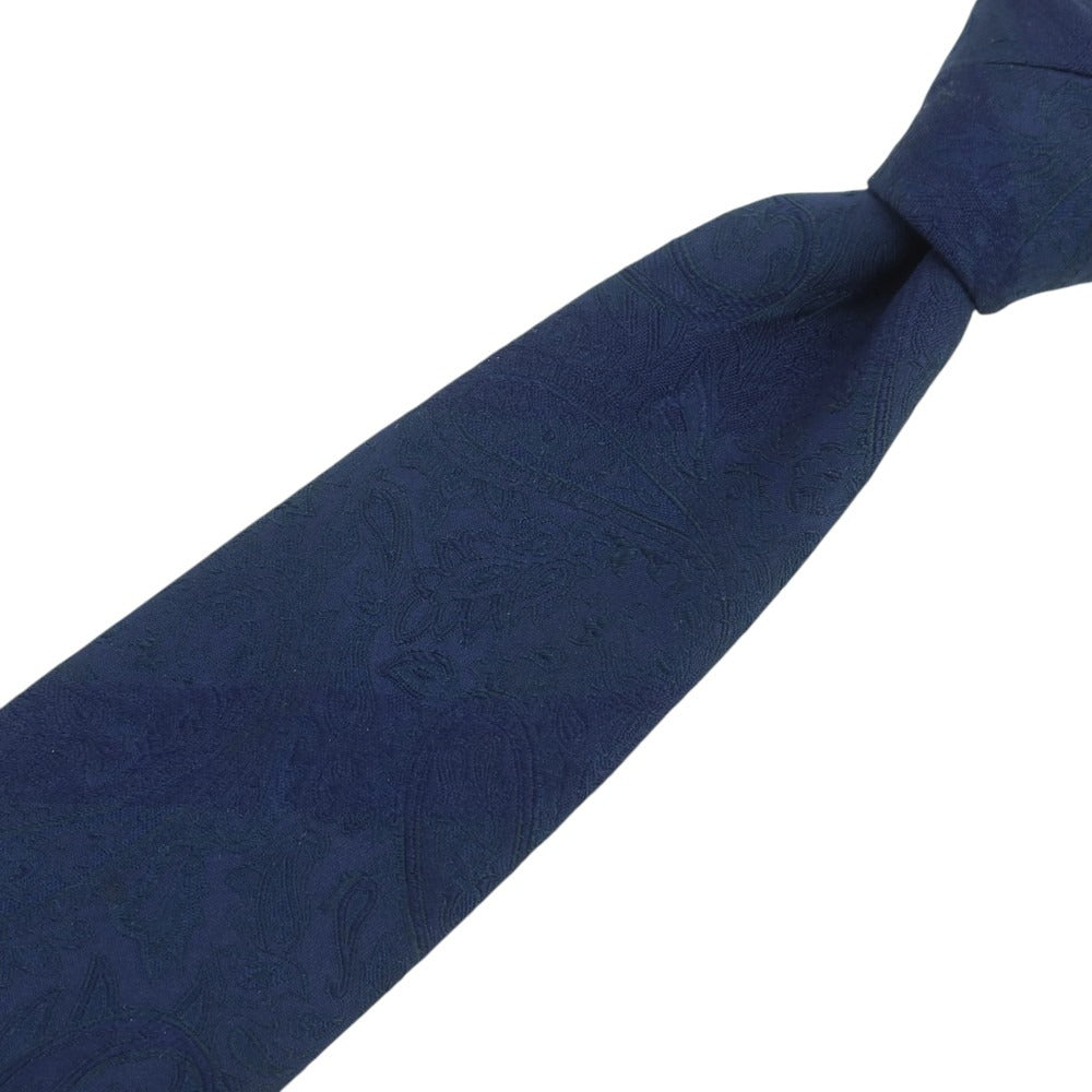 【中古】クリケット CRICKET シルク ペイズリー柄ネクタイ ネイビー【 状態ランクB 】【 メンズ 】