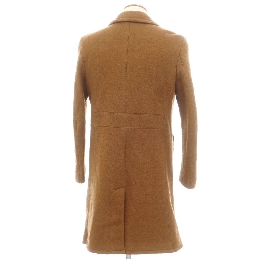 【中古】ロベルトコリーナ ROBERTO COLLINA ウール ダブルブレストコート オレンジブラウン【サイズ48】【 状態ランクB 】【 メンズ 】[DPD]