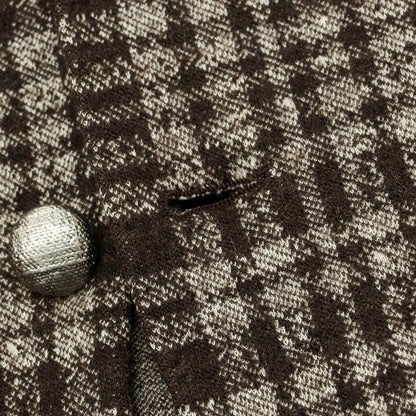 【中古】イレブンティ eleventy ウールコットンジャージー チェック カジュアルジャケット ブラウンxホワイト【 46 】【 状態ランクB 】【 メンズ 】