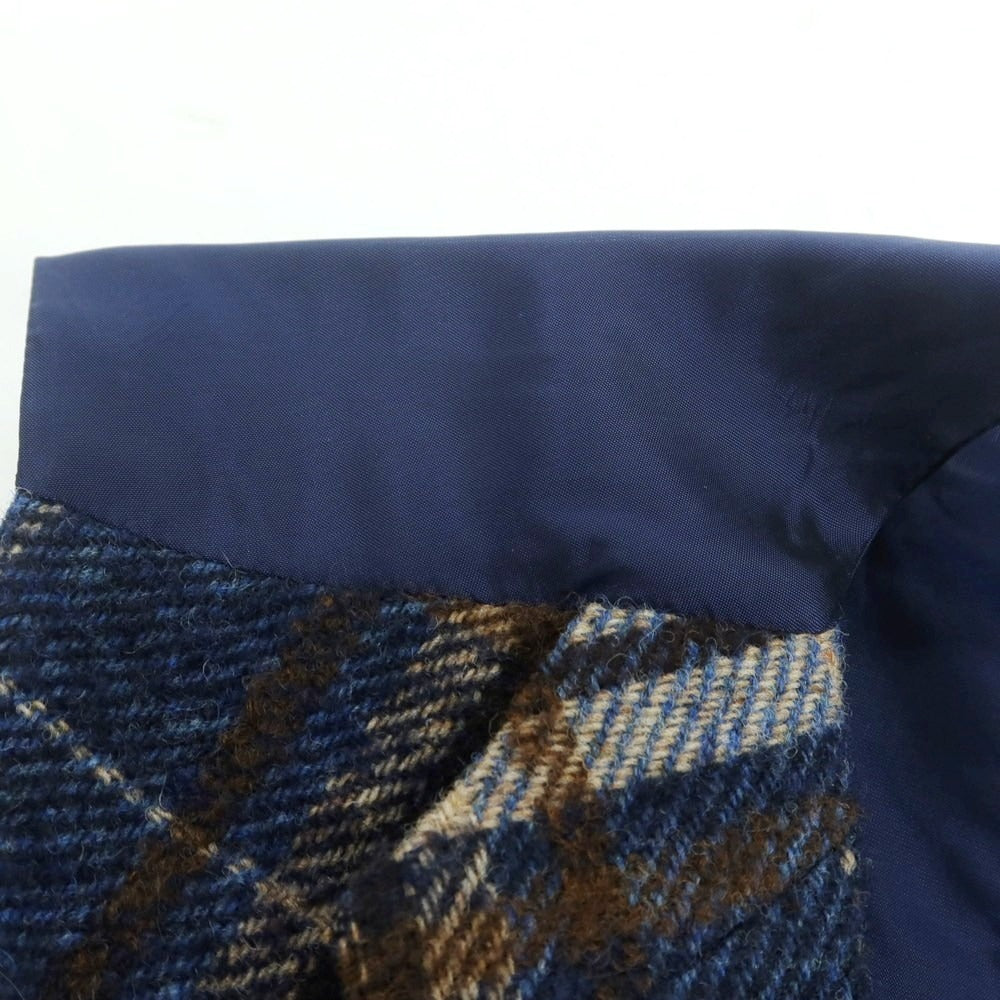 【中古】タリアトーレ TAGLIATORE ウール チェック カジュアル系ジレ ネイビーxブラウン【 46 】【 状態ランクB 】【 メンズ 】