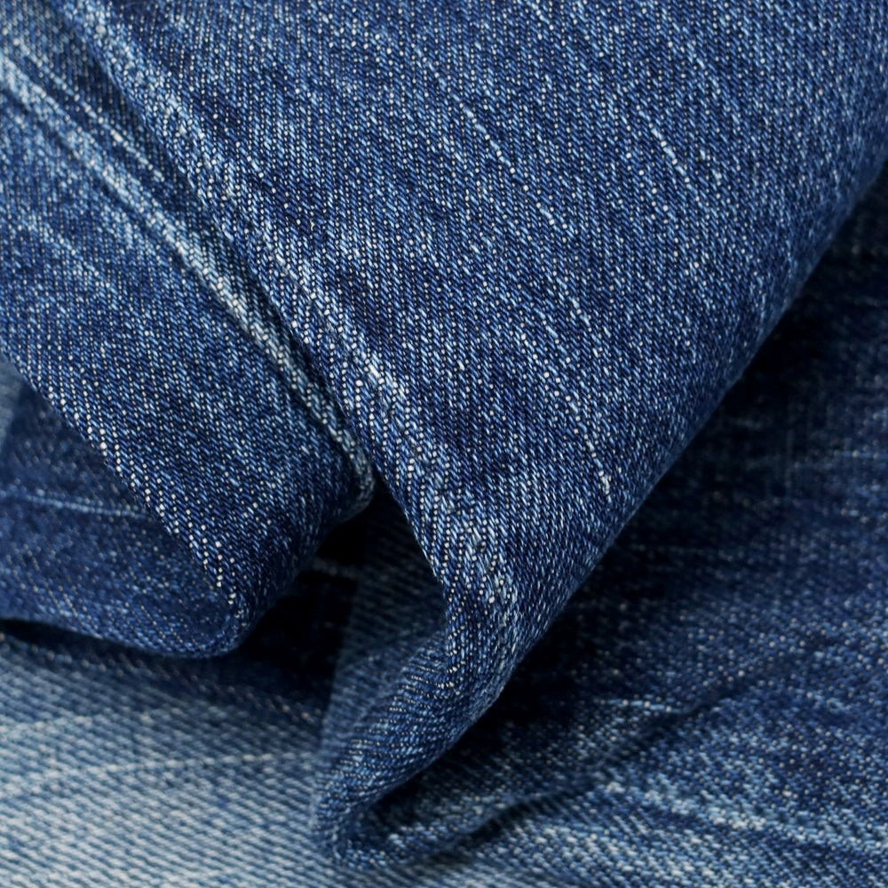 【中古】シビリア SIVIGLIA クラッシュ＆リペア加工 ストレッチ コットン デニムパンツ ネイビーブルー【 32 】【 状態ランクC 】【 メンズ 】