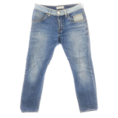 【中古】シビリア SIVIGLIA クラッシュ＆リペア加工 ストレッチ コットン デニムパンツ ブルー【 30 】【 状態ランクD 】【 メンズ 】