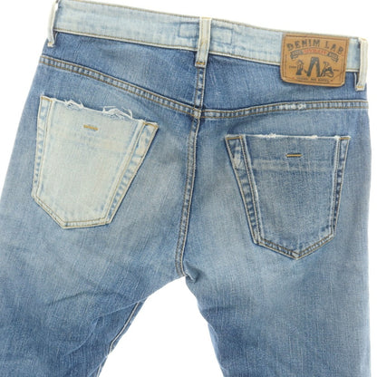 【中古】シビリア SIVIGLIA クラッシュ＆リペア加工 ストレッチ コットン デニムパンツ ブルー【 30 】【 状態ランクD 】【 メンズ 】