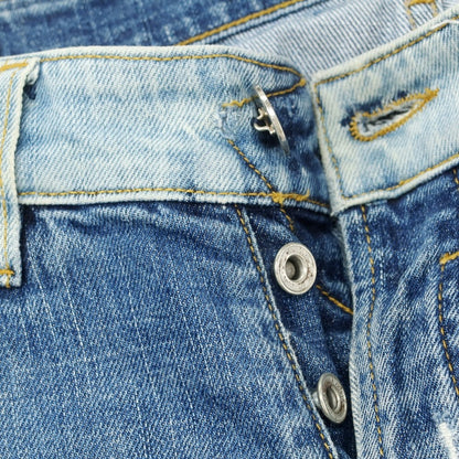 【中古】シビリア SIVIGLIA クラッシュ＆リペア加工 ストレッチ コットン デニムパンツ ブルー【 30 】【 状態ランクD 】【 メンズ 】