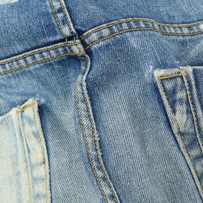 【中古】シビリア SIVIGLIA クラッシュ＆リペア加工 ストレッチ コットン デニムパンツ ブルー【 30 】【 状態ランクD 】【 メンズ 】